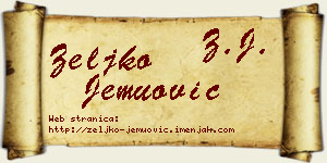 Željko Jemuović vizit kartica